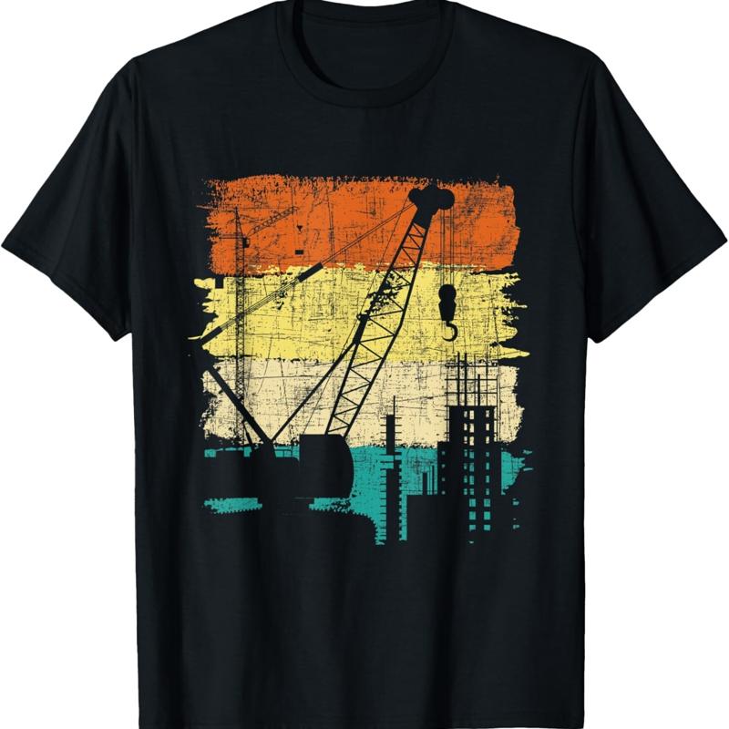 Heavy Equipment Driver - Camiseta Retro para Operador de Grúa,