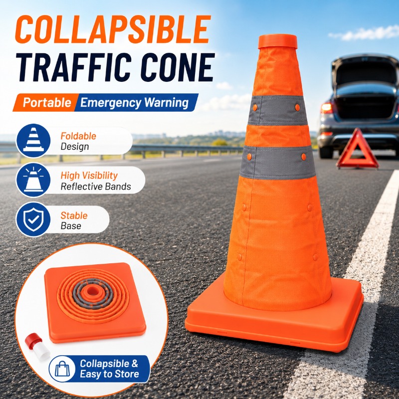 Road Traffic Cone - Cono de Tráfico Plegable Portátil de