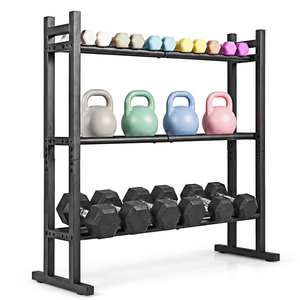 Estante para mancuernas de 3 n - Heavy Equipment Garage reseña y precio