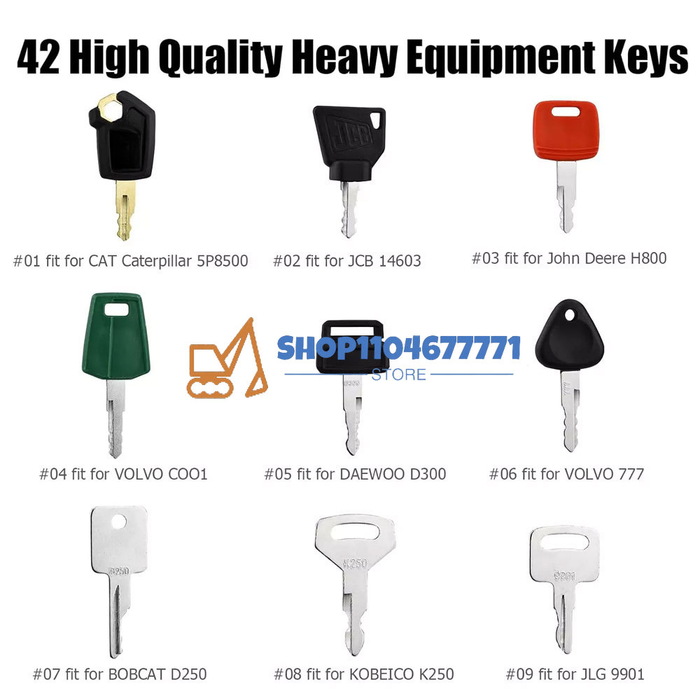 Llave de encendido de construc - Heavy Equipment Keys Master Set reseña y precio