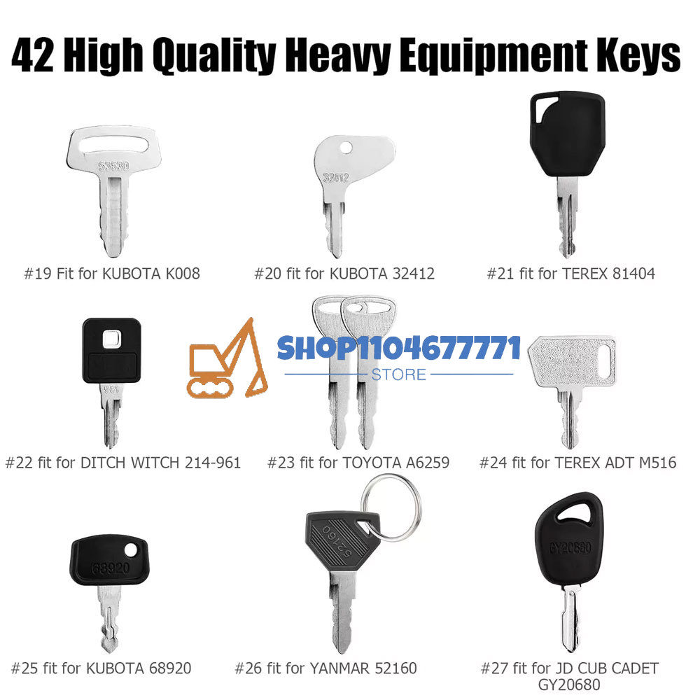 Llave de encendido de construc - Heavy Equipment Keys Master Set reseña y precio